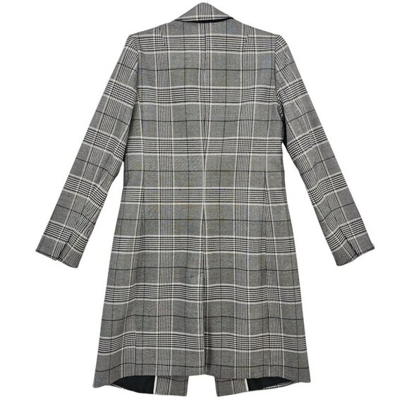 Banana Republic Womens XS Black White Glenplaid Two Button Coat - Picture 7 of 12